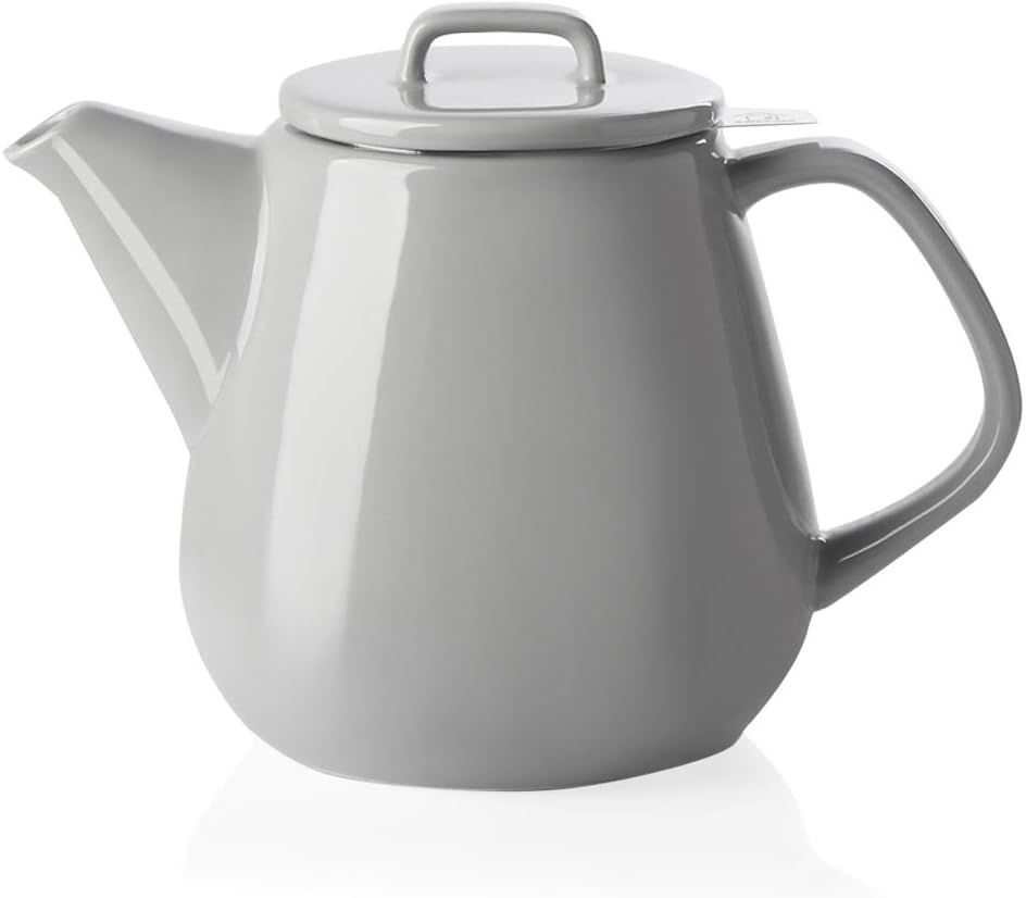 Sweejar Porcelain Tea Pot with Stainless Steel Infuser