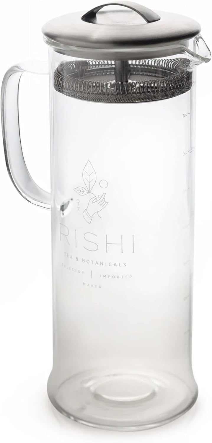 Rishi Tea Simple Brew Glass Teapot with Strainer