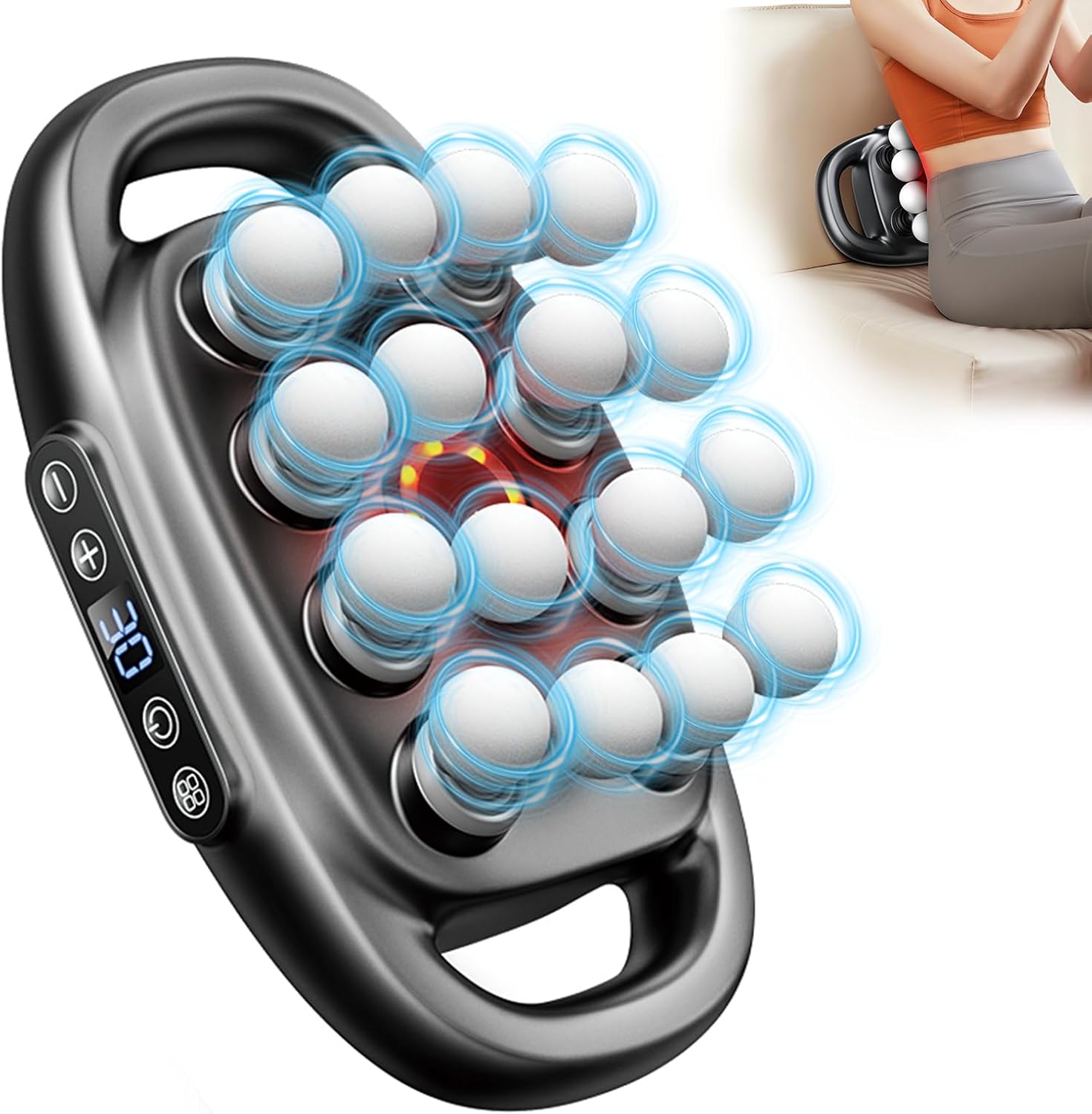16-Head Massage Gun: 3 Modes, 30 Speeds, Deep Tissue Relief
