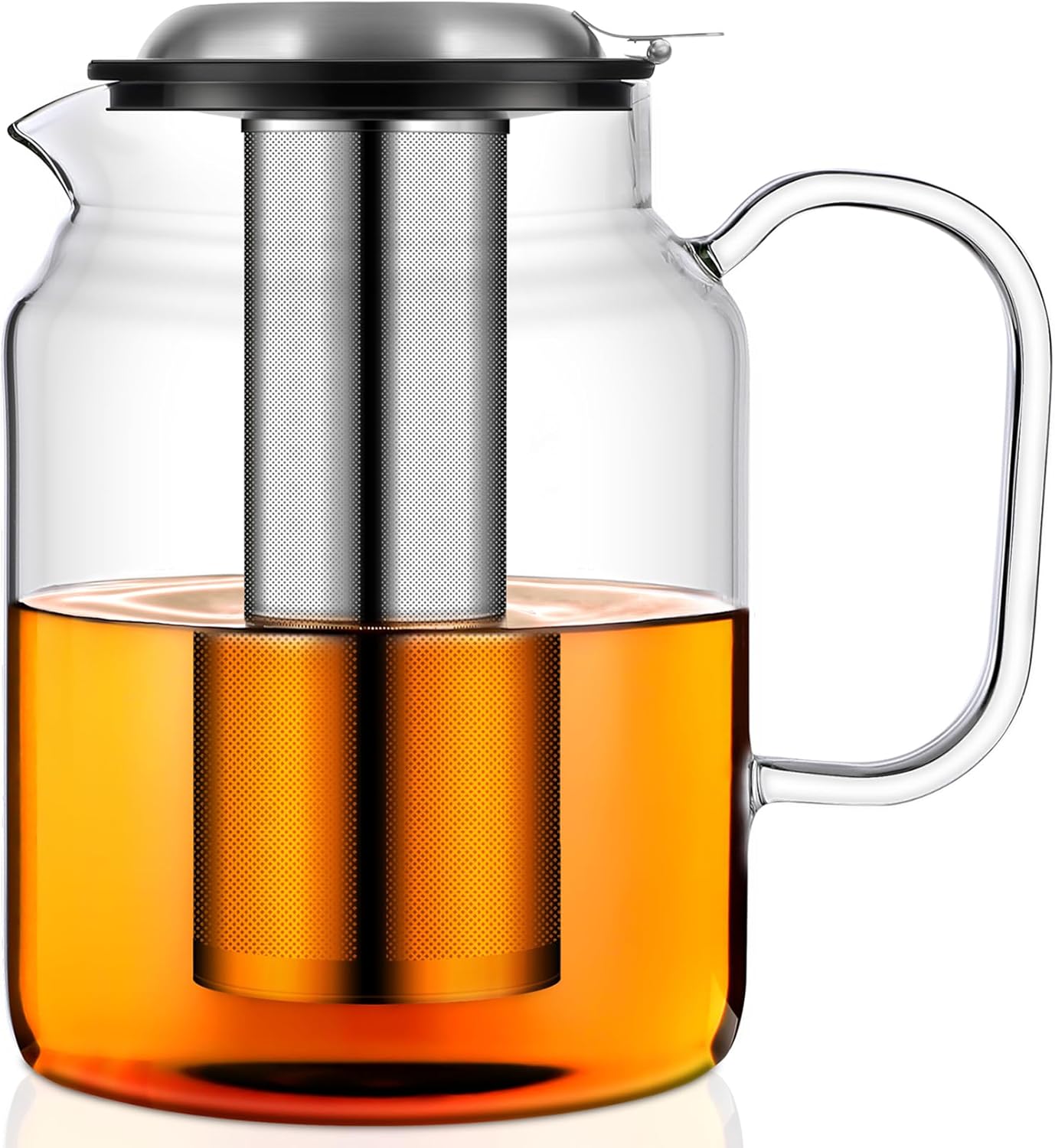 Aquach Glass Teapot w/ Steel Infuser, Stovetop Safe