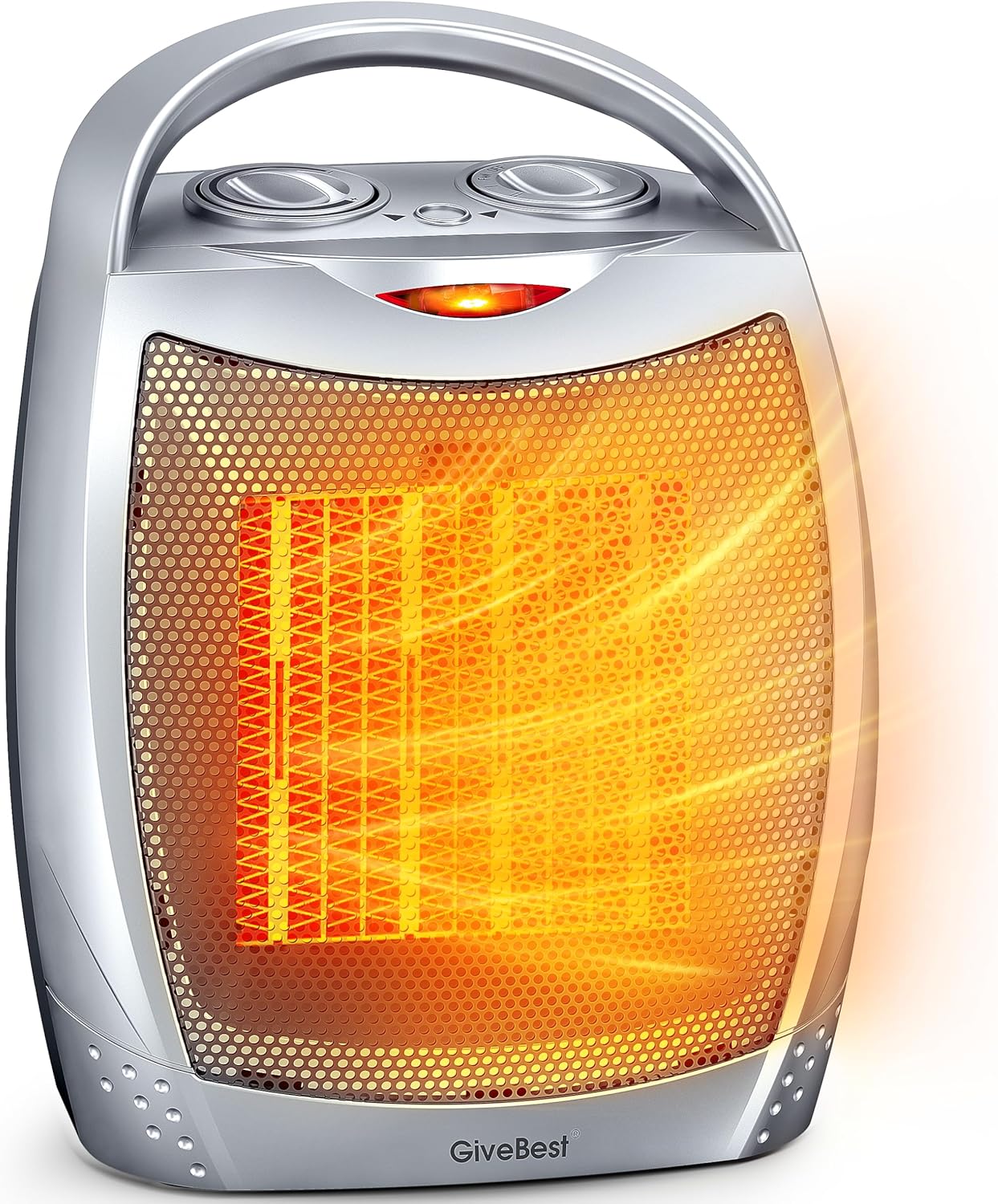 GiveBest Portable Electric Heater 1500W, Quiet & Safe
